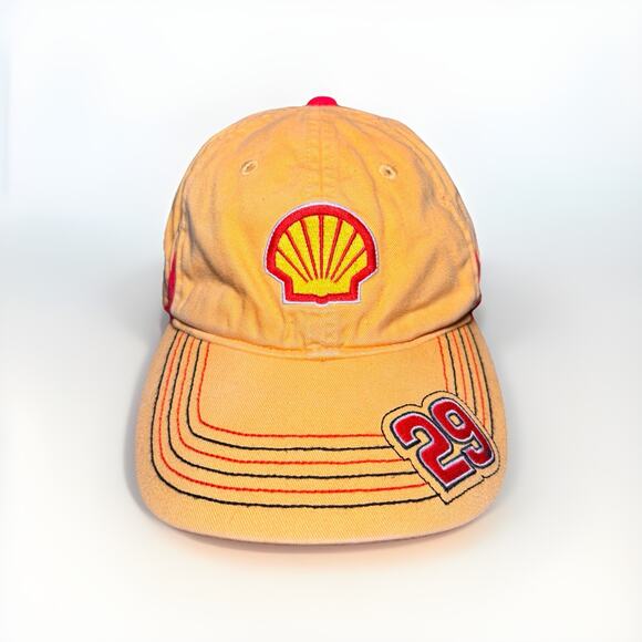 Kevin Harvick NASCAR Hat #29 Shell Racing Cap Yellow Adjustable Vintage - Picture 1 of 8